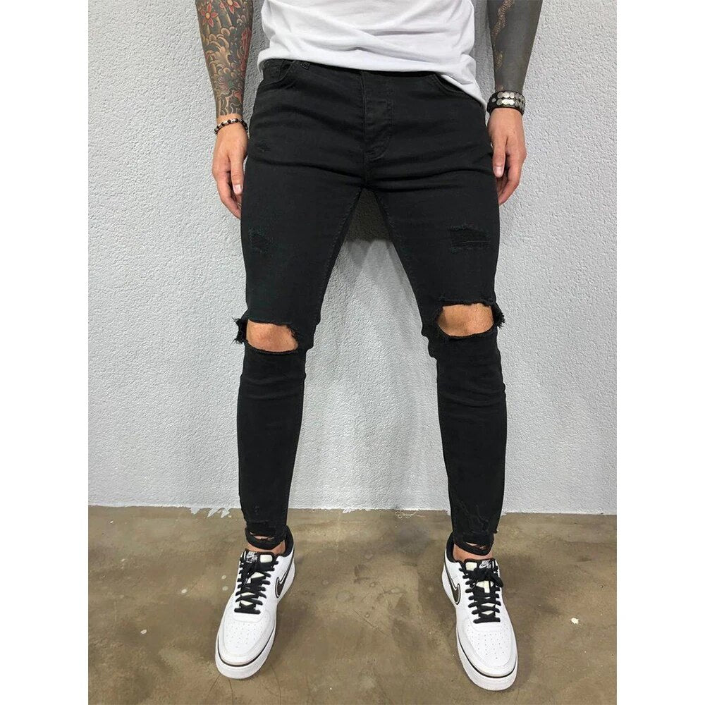 Rik | Gescheurde skinny jeans in herenmodel