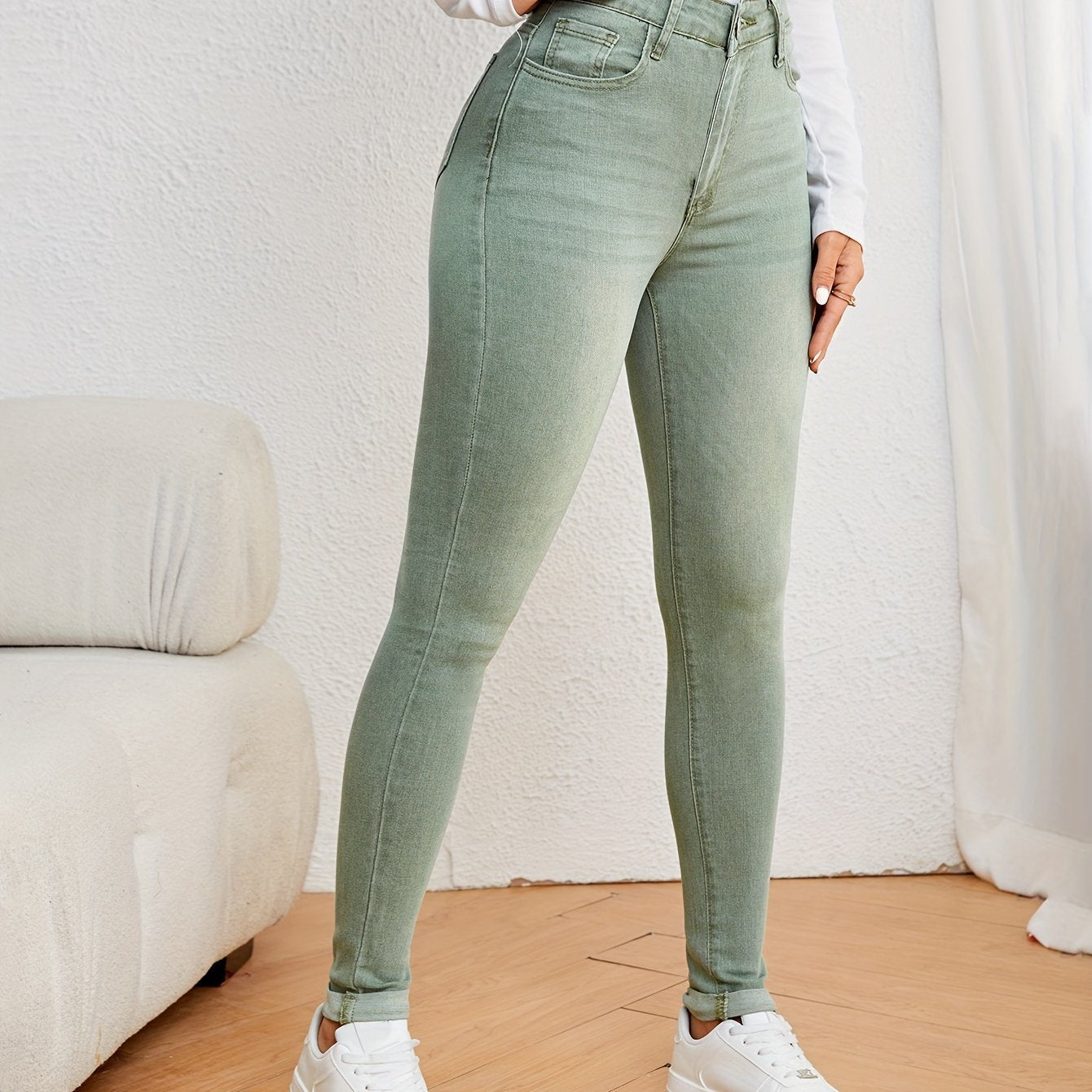 Mila | Dames slim fit jeans met hoge taille