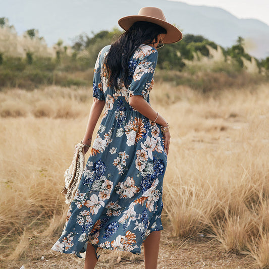 Christa | Strandjurk met bloemenmotief