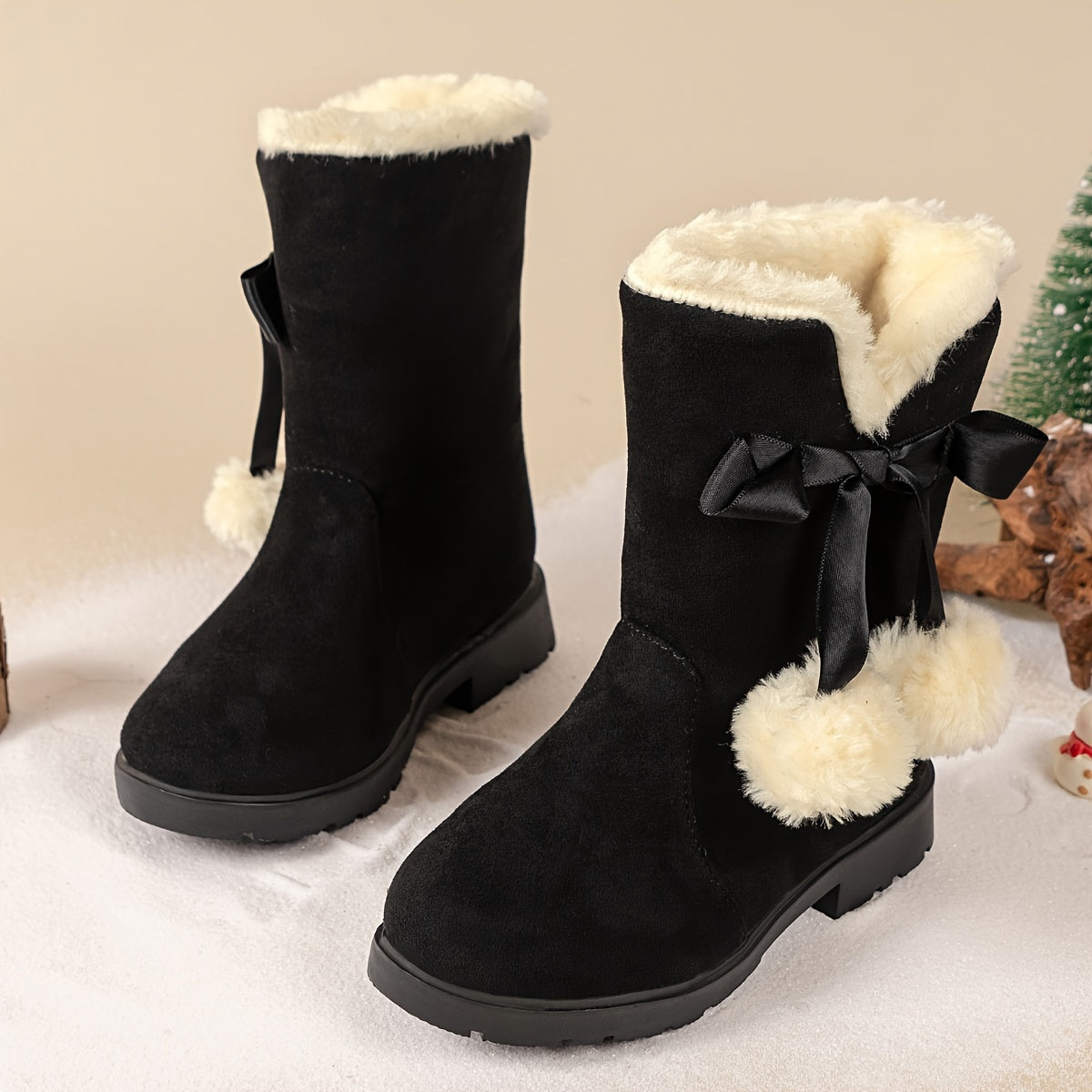 Meisjes snow boots, warme fleece cozy non-slip enkellaarsjes - Avrile