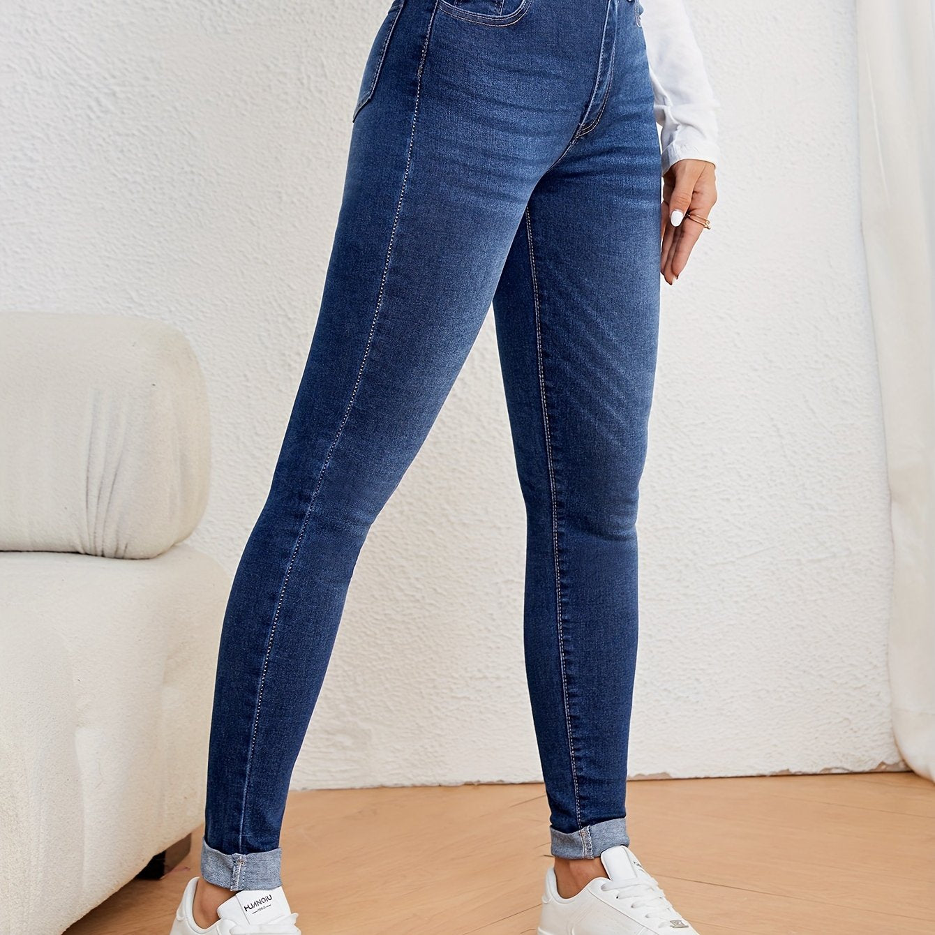 Mila | Dames slim fit jeans met hoge taille