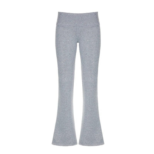 Fenna | Casual lage taille uitlopende broek