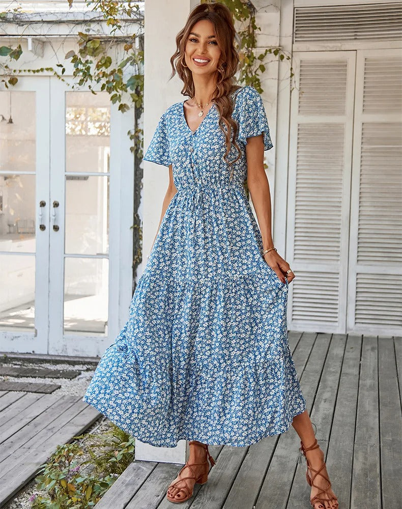 Polly | Bloemen maxi jurk