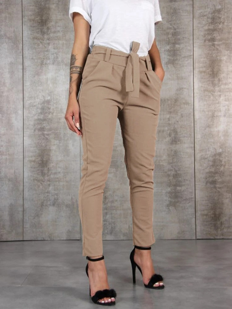 Chiffon Hoge Taille Broek Dames