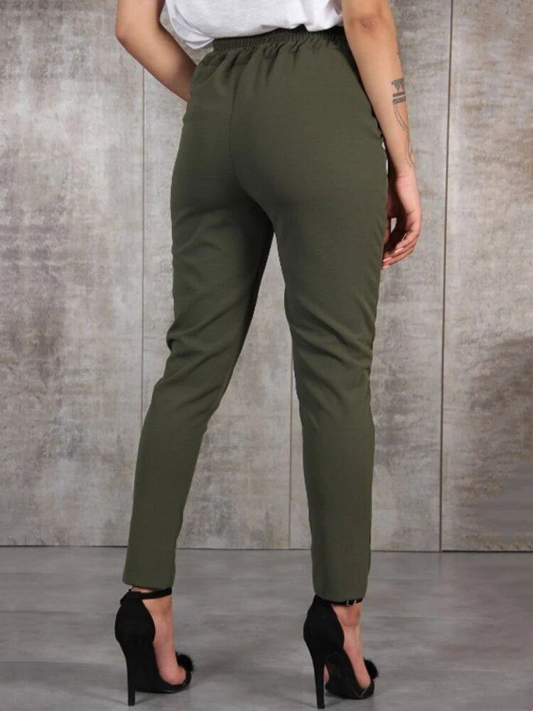 Chiffon Hoge Taille Broek Dames