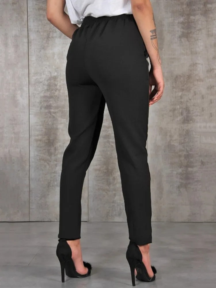 Chiffon Hoge Taille Broek Dames