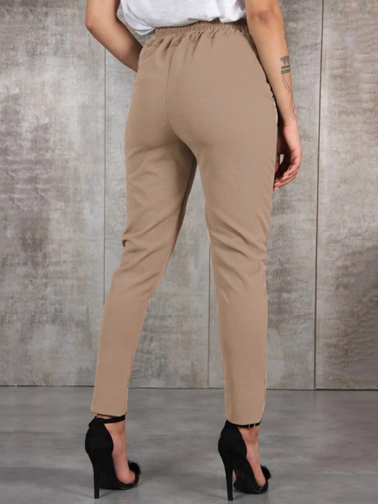 Chiffon Hoge Taille Broek Dames