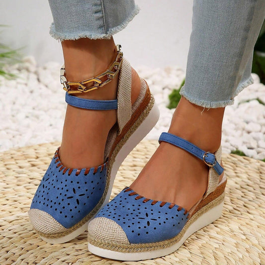 Finnyl | Espadrilles met mesh patch en contrasterende kleur