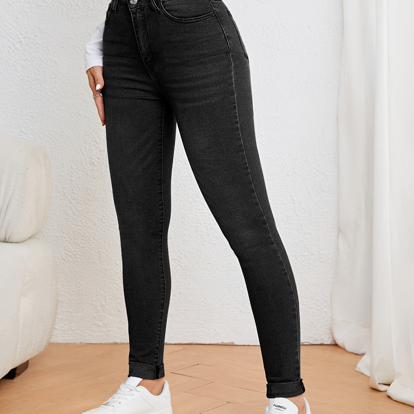 Mila | Dames slim fit jeans met hoge taille