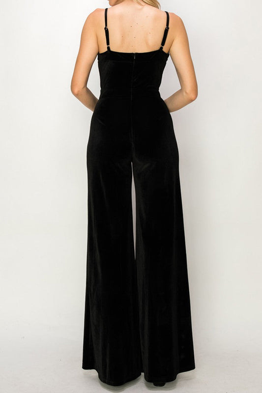 Chaveli - Fluwelen V-Neck Jumpsuit