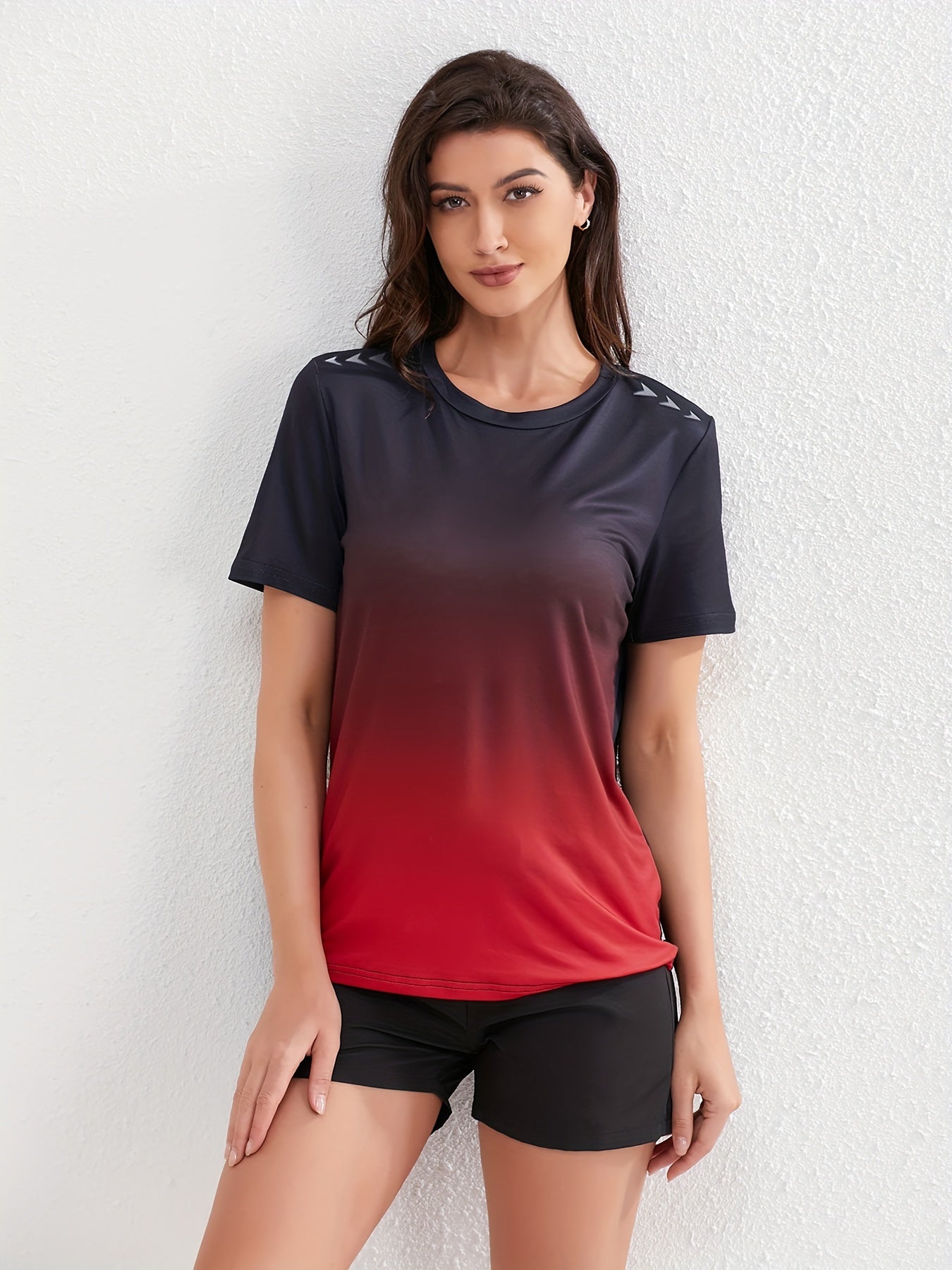 Sophie | Vrouwen sport T-shirt in ombre kleuren