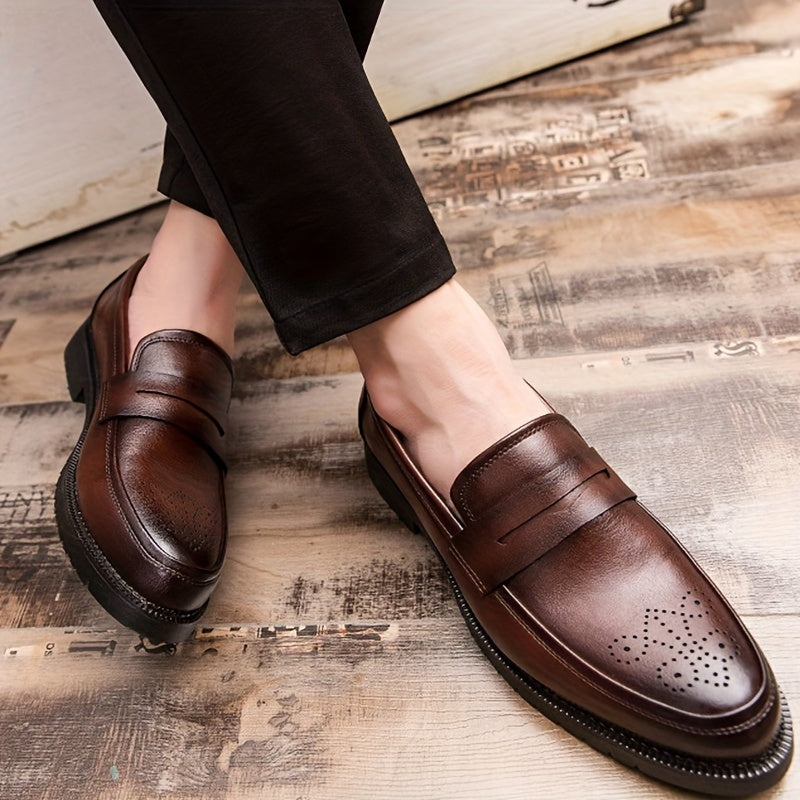 Jasper | Heren Penny Loafers met brogue details