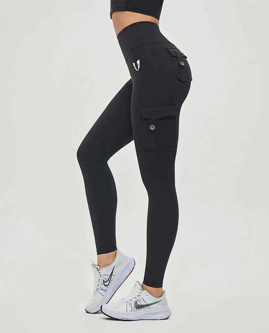 Jeana -Cargo-legging met hoge taille