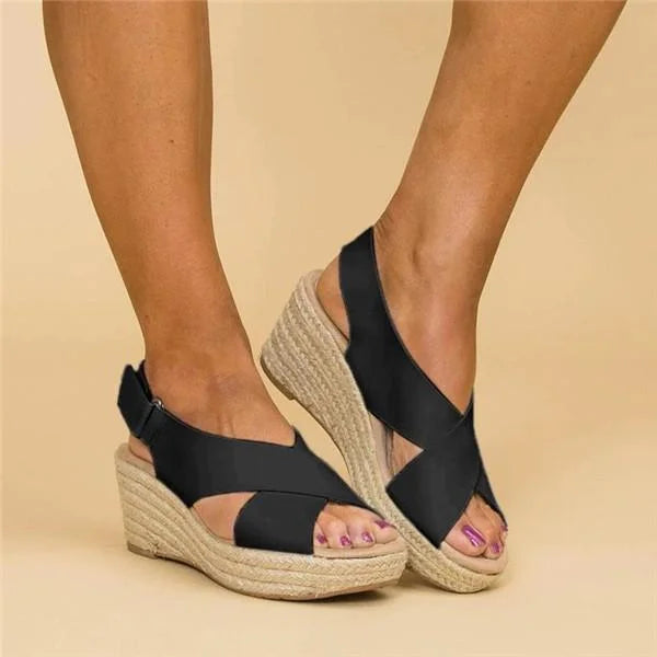 Comfortabele Orthopedische Sleehak Espadrilles - Clara