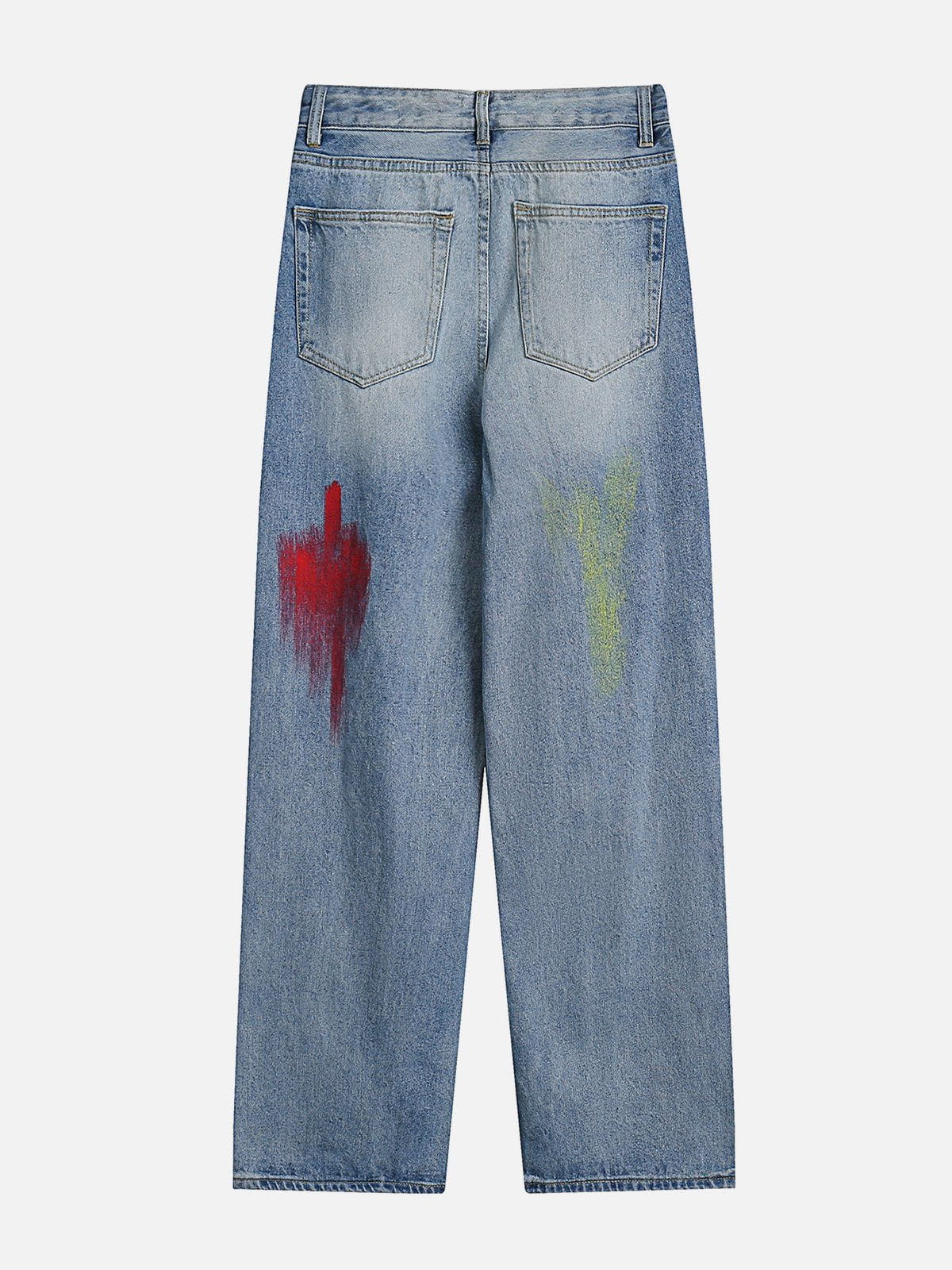 Yaki | Dames modebroek met graffiti motief