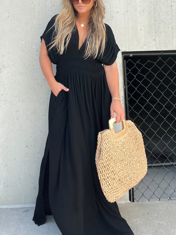 Nienke | V-hals maxi jurk