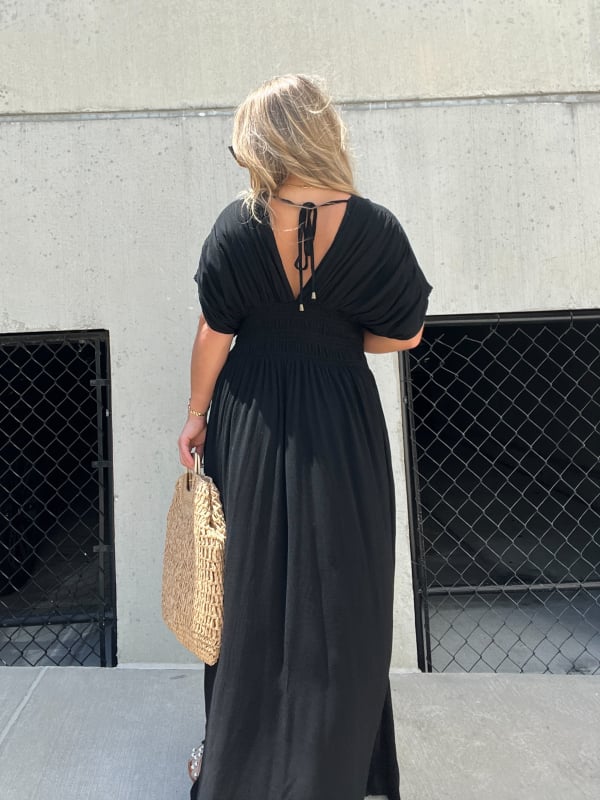 Nienke | V-hals maxi jurk