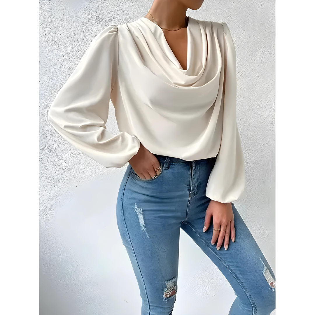 Nila - Elegante satijnen blouse